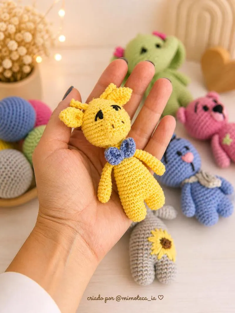 Amigurumi feito no Desafio Safari 1
